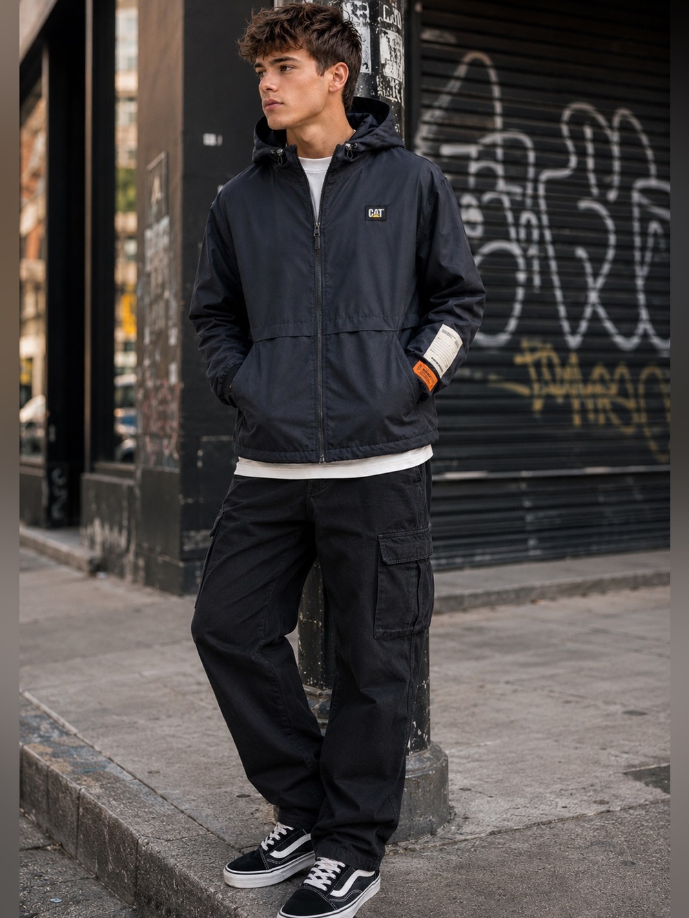 Heron Preston x Caterpillar CAT Hooded Jacket Black XL